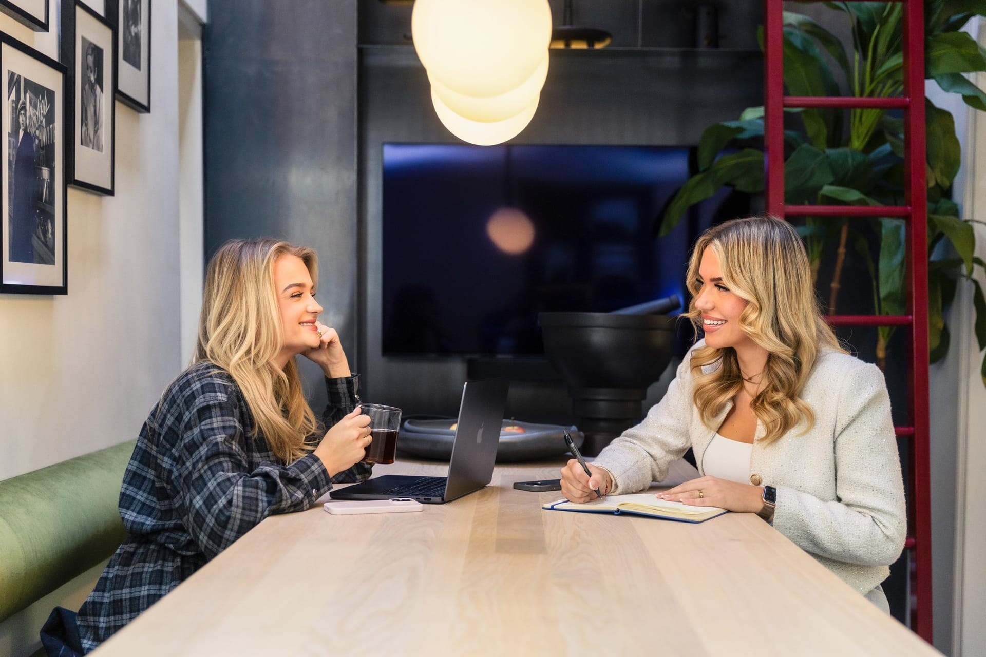 Relocation consultant discussing housing options with a client